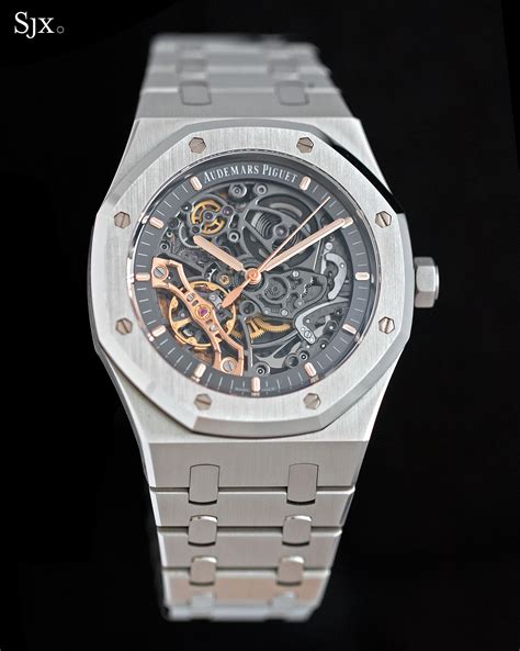 audemars piguet royal oak openworked automatic skeleton|audemars piguet royal oak collection.